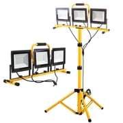 21000 Lumen Work Lights with Stand，3 Adjustable Head LED Work Light, with Adjustable and Foldable Tripod Stand, Waterproof Lamp with Individual Switch with 6500 Kelvin Color Temperature