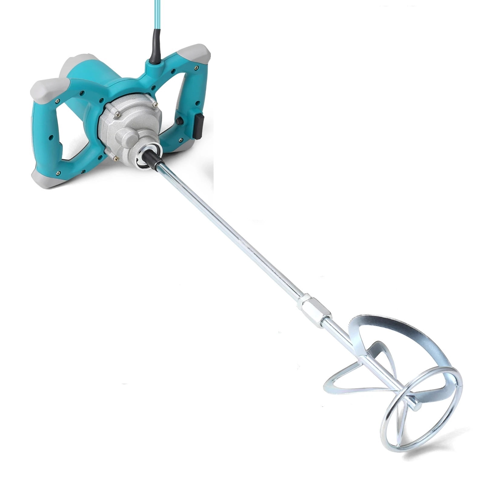 2100W Electric Concrete Mixer Portable Handheld Cement 6 Speeds Adjustable Mixing Machine Thinset Mortar Grout Stirring Tool ,Easy to Use