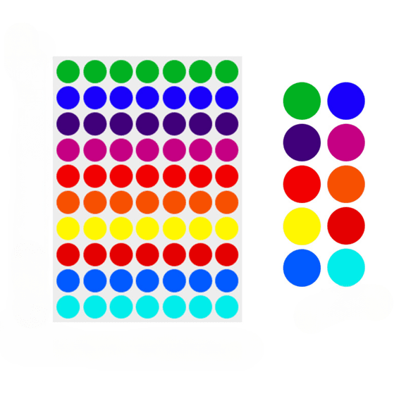 2100pcs Circle Stickers Colored Dot Stickers for Home/Office/Classroom Organization