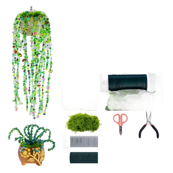 2100pcs Glass Bead DIY Craft Kit with Wire Tools and Accessories for Handmade Decorative Projects and Art Creation