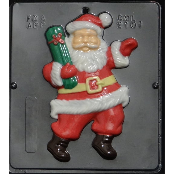 2101 Santa with Gift Chocolate Candy Mold