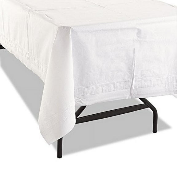 210130 Cellutex Tablecover, Tissue/Poly Lined, 54 in x 108-Inch, White, 25/Carton