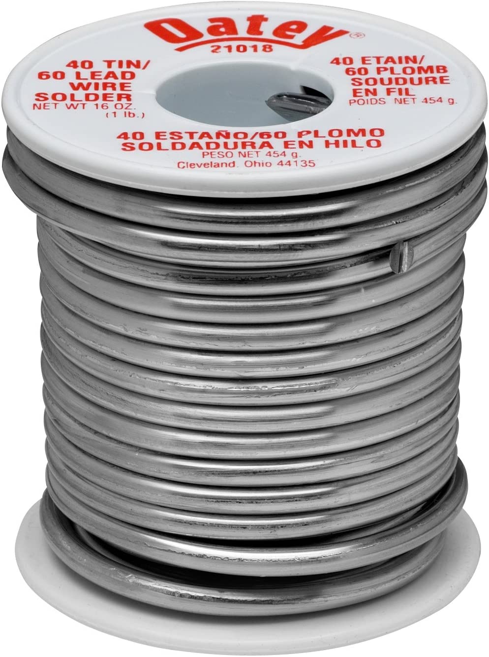 21018 40/60, 0.125Inch ga. 1 lb, Gray Wire Solder