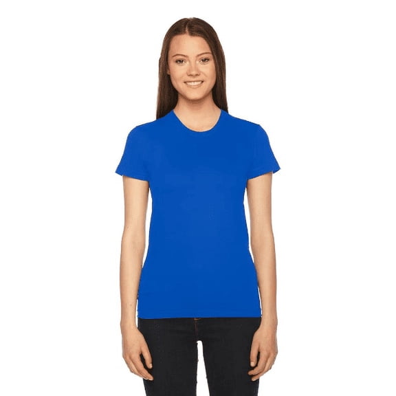 2102W American Apparel Ladies Fine Jersey Short-Sleeve T-Shirt Royal Blue S