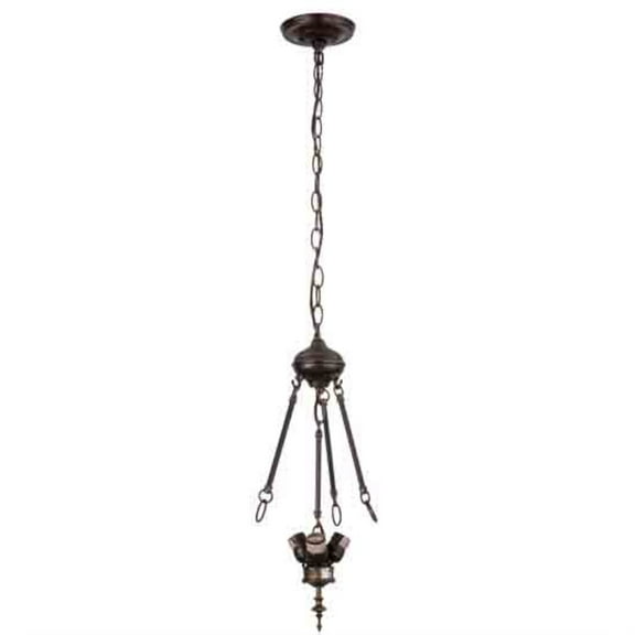 21032 Meyda 12"W Mahogany Bronze 3 Lt Inverted Pendant Hardware