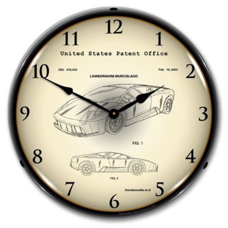 2103228 Lamborghini Murcielago 2003 Patent clock - Made in USA