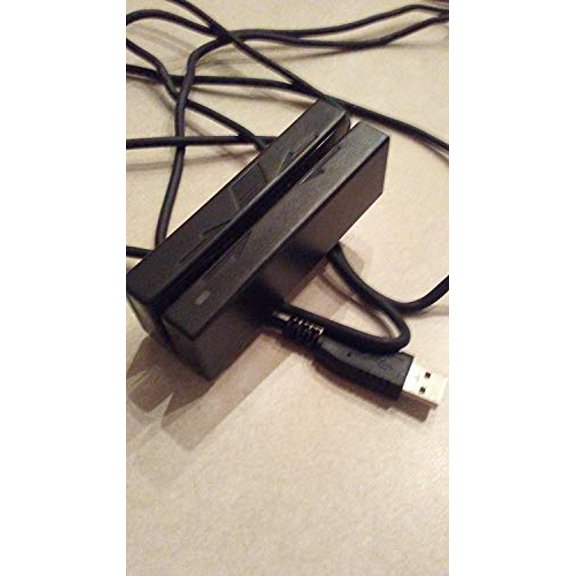 21040102 Triple Track Magnetic Stripe Mini Swipe Reader with USB HID Interface Emulation and 6' Cable, Black$$Office