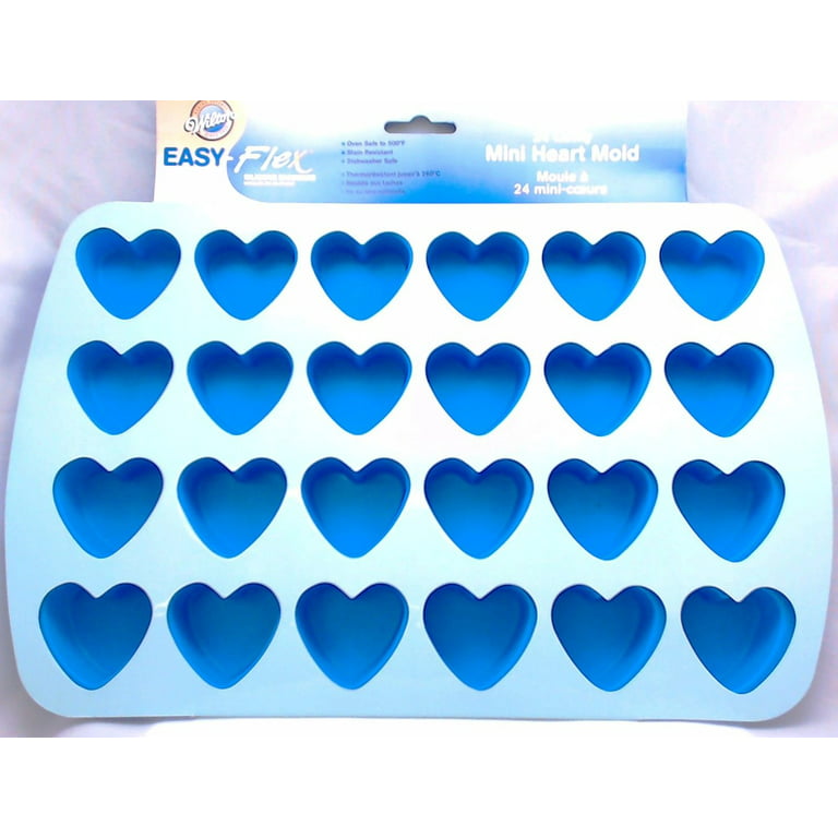 Wilton Easy-Flex Silicone Bakeware 24-Cavity Mini Heart Mold
