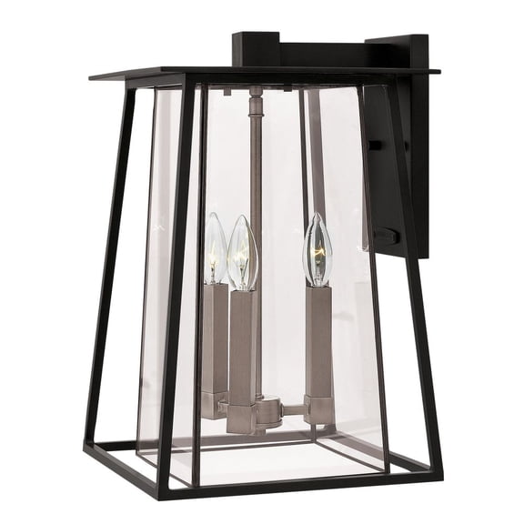 2105-LL Walker 3-Light 17-1/2" High Outdoor Wall Sconce with Clear Glass Shade