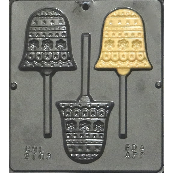 2108 Christmas Bell Pops Lollipop Chocolate Candy Mold