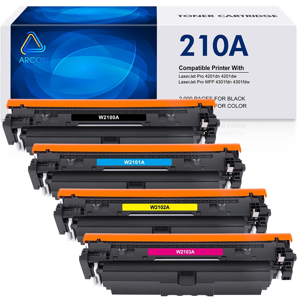 210A Toner Cartridges 4 Pack (with Chip) Compatible for HP 210A 210X
