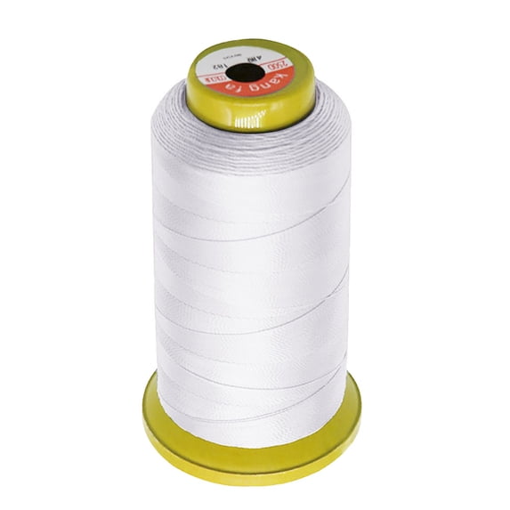 210D/3 Polyester Sewing Thread, High Strength Heavy Duty Thread 1190 Yards, Multipurpose Thread for Hand and Machine Sewing, White and Blue