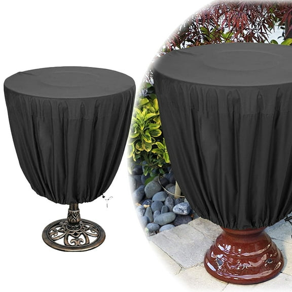 210D Heavy Duty Fabric Protective Cover with Windproof Drawstring Universal Garden Statue Protector for Year Round Outdoor Use