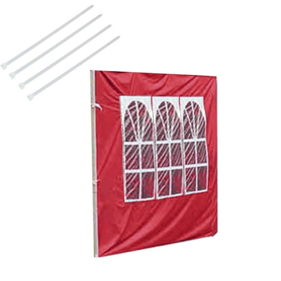 210D Oxford Cloth Outdoor Tent Fabric with Window - Rainproof & Windproof - 3 Meters x 2 Meters, Includes 4 White Cable Ties - Available in White, Red, Green, Blue