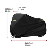 210D Oxford Motorcycle Cover All Season,Universal Weather Durable Quality Waterproof Sun Outdoor Protection Scooter Shelter Tear Proof Night Reflective-97 x 42 x 50 inch