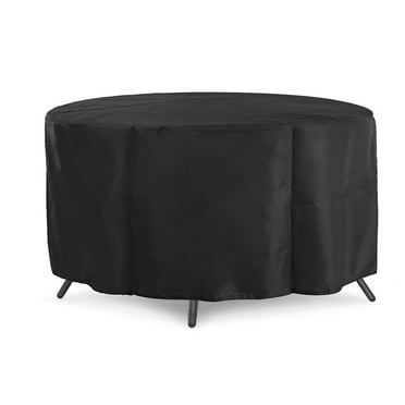 210D Oxford Outdoor Round Table and Chair Cover Set - Waterproof Furniture Protection for Garden Patio 4 Sizes Black