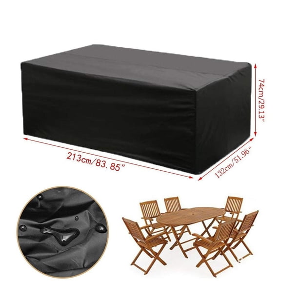 210D Oxford cloth outdoor garden dustproof and waterproof cover garden table furniture cover black spot