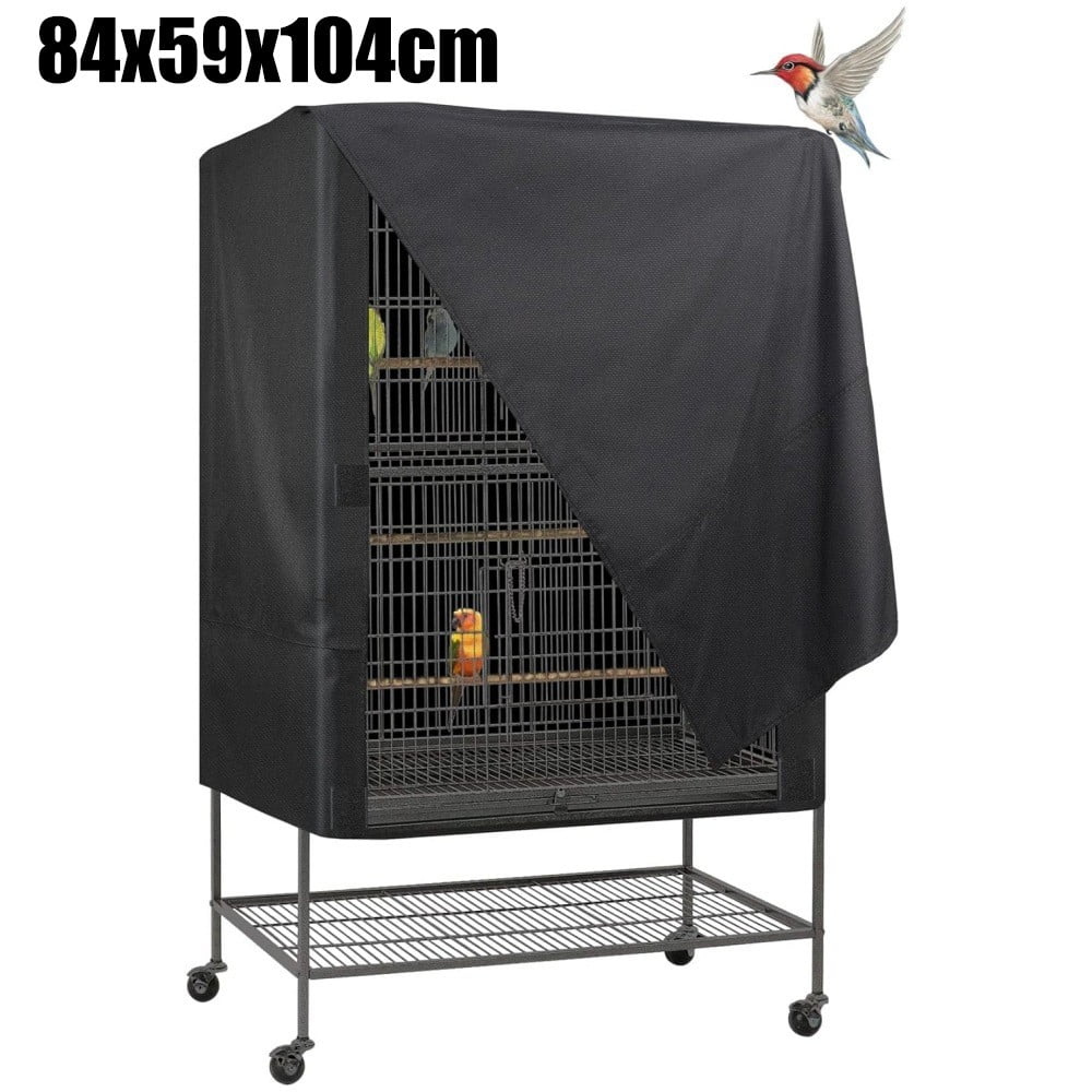 210D Oxford cloth waterproof and dustproof bird cage 48*48*102cm (black ...