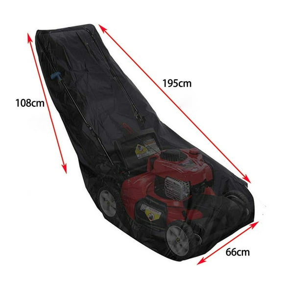 210D Rainproof, Dustproof And Sunproof Push Lawn Mower Cover 195*108*66Cm For Home Garden Tool Accessory