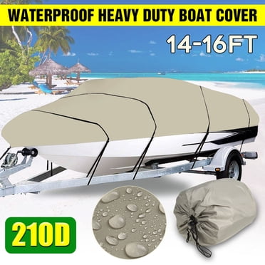 Gostang Boat Cover – Waterproof, Dustproof & UV-Proof – Fits 14-16 Ft Boats (Gray, 530x280cm)
