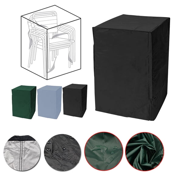 210D Waterproof Stackable Chair Cover With Drawstring For Garden Patio Outdoor Furniture Protection