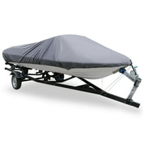 210D Waterproof Trailerable V-Hull Boat Cover, Gray