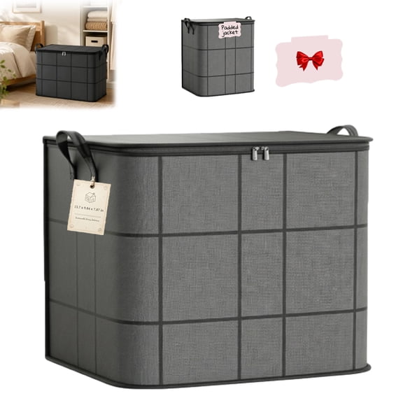 210L XXXL Foldable Storage Bins with Reinforced Handles, Portable Moving Bag for Bedding Clothes