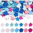 thumbnail image 1 of 210Pcs Dyed Natural Wood Beads Star and Flower Beads Spacer Wooden Loose Beads with 2mm Hole for Jewelry Making, 1 of 6