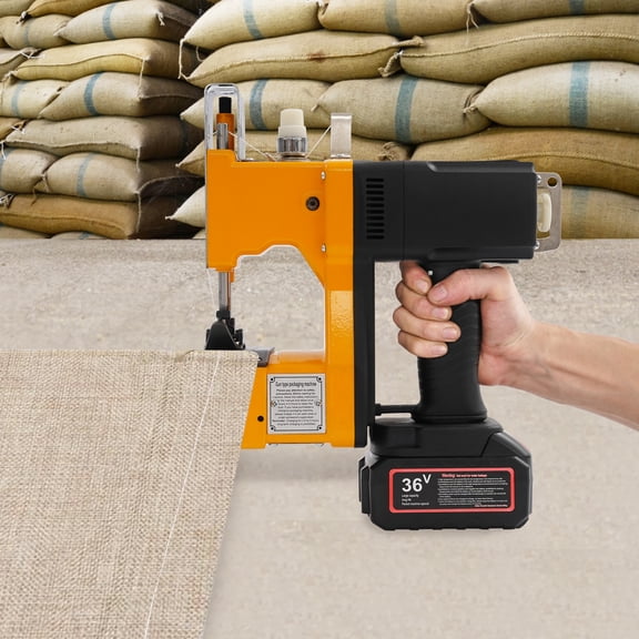 210W Electric Bag Stitching Machine with Battery and Charger, Cordless Portable Bag Sewing Machine, High Speed Bag Sealing Machine, 1500-1700 Stitches/Min