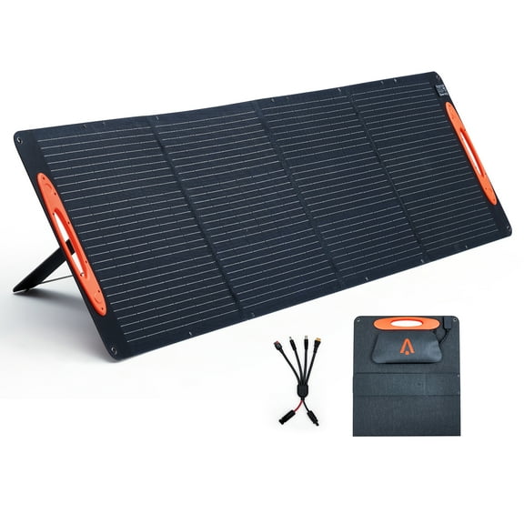 210W Portable Solar Panel, Foldable 210W Solar Panel for Camping Hiking Off-Grid Living, Ip65 Water-Resistant, Compatible with Most Power Stations