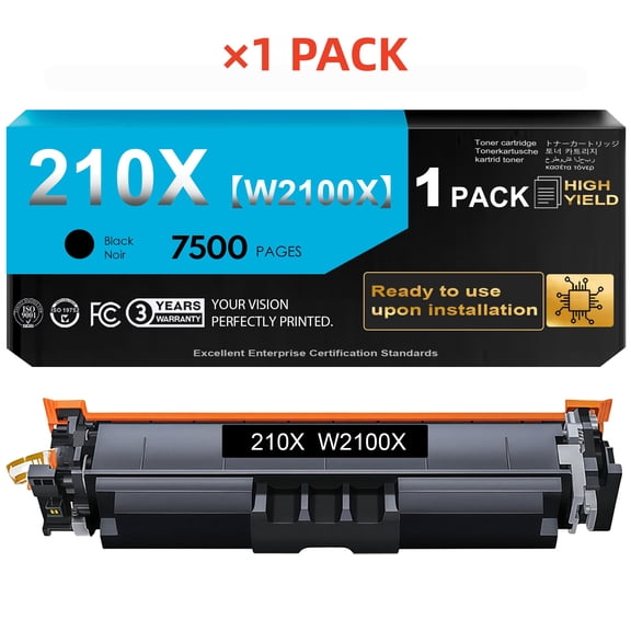 210X Black Toner Cartridges with Chip Compatible for 210X W2100X Pro MFP 4301fdw 4301fdn 4201dw 4201dn 4301 4201 Series Printer (1 Black)