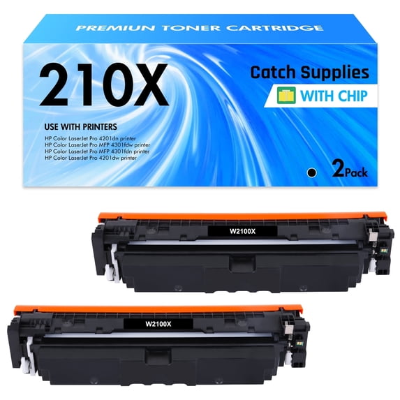 210X Toner Cartridges High Yield with Chip 210A Compatible for HP 210X 210 Toner Cartridges HP Color Laserjet MFP 4301fdw 4301fdn Pro 4201dw 4201dn Series Printer Ink 2 Pack BK