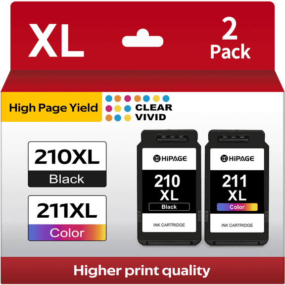 210XL 211XL Combo Pack Compatible with Canon Ink 210 and 211 for Canon Ink 210XL and 211XL ( Black, Color)