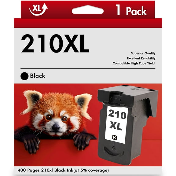 210XL 211XL Ink Cartridge Compatible for Canon PG-210XL for PIXMA MX350 IP2700 IP2702 MP250 MP280 MP270 MP240 MP495 MX410 Printer (1 Pack Black)