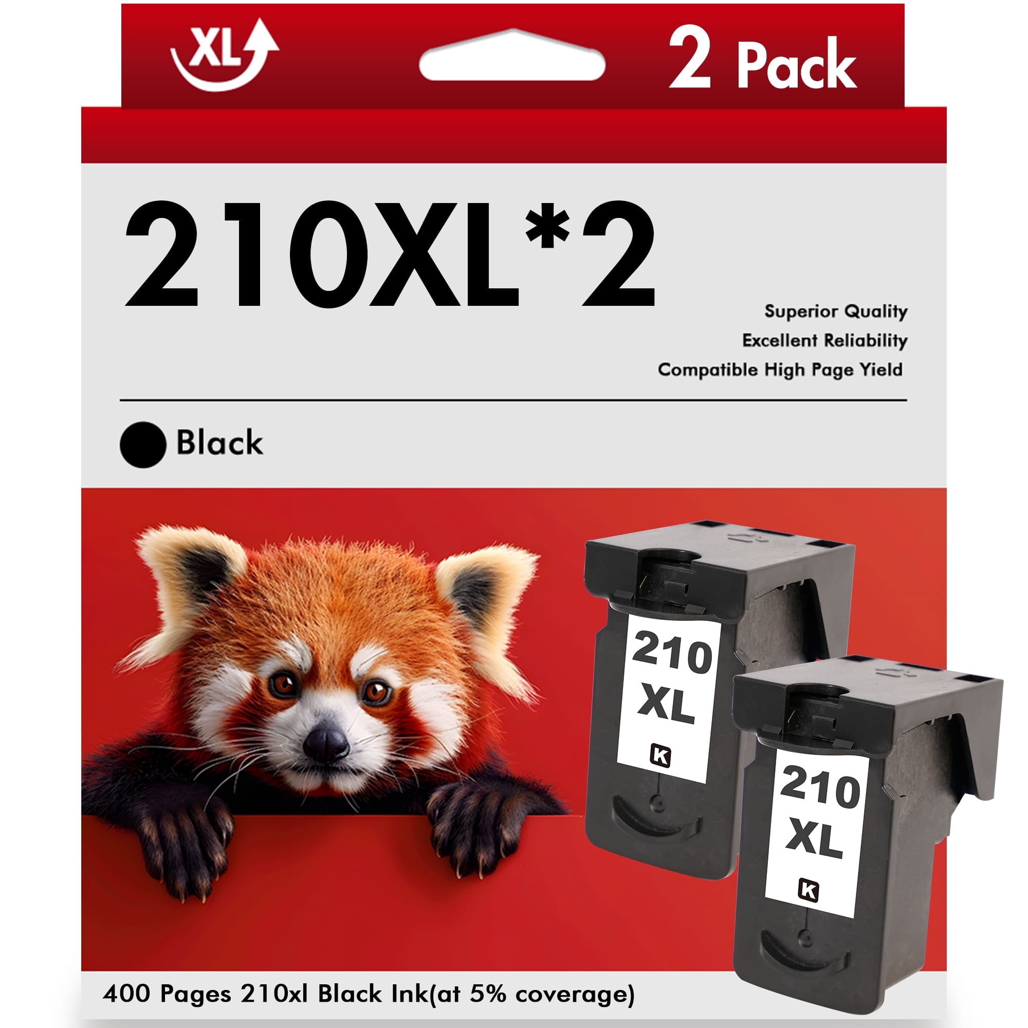2 Cartucce Nere Compatibili Canon PG-210XL E CL-211XL – Per PIXMA, 400 Pagine, Rigenerate