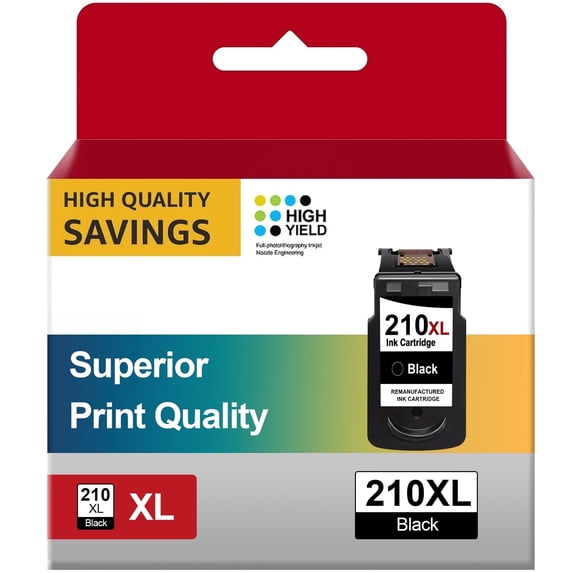 210XL Black Ink Cartridge, Compatible with Canon PIXMA MP, MX, IP ...