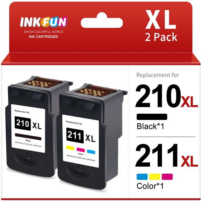210XL Ink Cartridge for Canon 210 211 XL 210XL and 211XL PG210XL CL