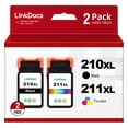 thumbnail image 1 of 210XL Ink Cartridges for Canon 210XL 211XL combo pack PG-210 XL 210XL PG210XL CL-211XL CL211XL working for PIXMA iP2700 iP2702, PIXMA MP250 MP270 MX320 MX330 Printer(Black，Tri-Color), 1 of 6