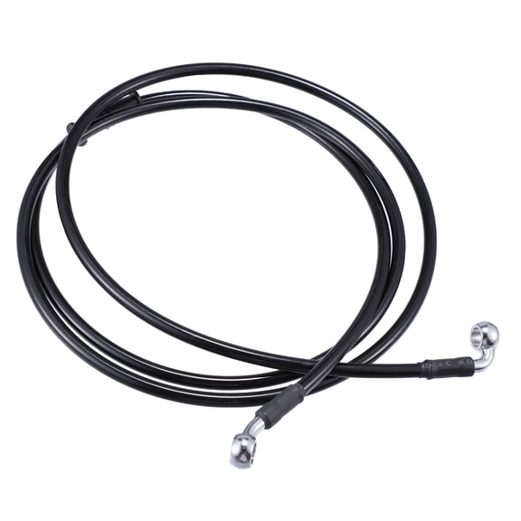 210cm AN3 M10 Car Hydraulic Brake Line Oil Hose Pipe Fitting 28 90 Stainless Steel for Car Motorcycle Black