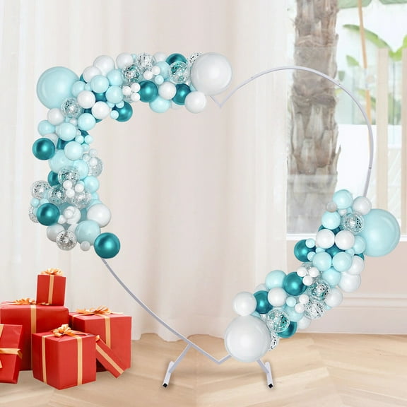 210cm Wedding Arch Flower Stand Heart Shape Metal Arch Frame Venue Backdrop Rack