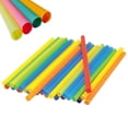thumbnail image 1 of 210ct Jumbo Smoothie Straws, Multi Colored Disposable Plastic Large Wide-mouthed Milkshake Straw, Boba Tea Straws (0.43" Diameter and 9" Long), 1 of 4