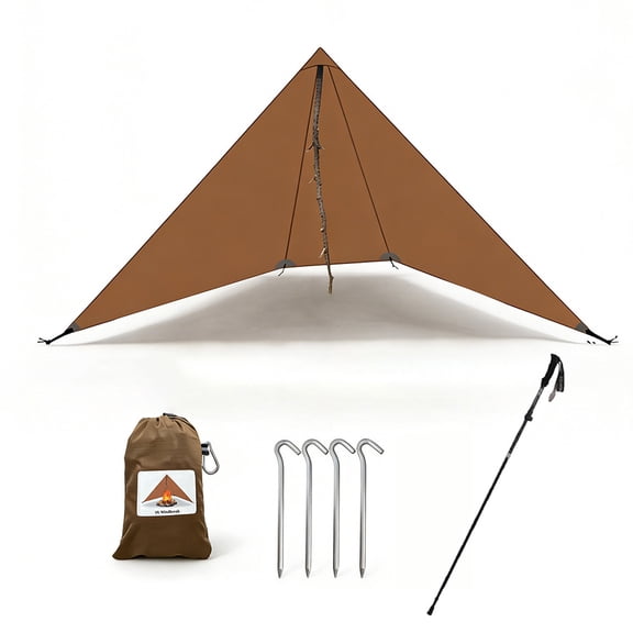 210g 20D Nylon Ultralight Camping Stove Windbreak Wind Screen Shield Fire Retardant No Poles Ropes Windproof Privacy Windscreen