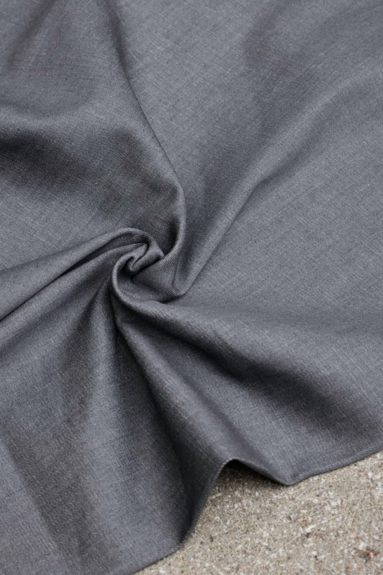 slim fit dress slacks Dark Grey Cotton Spun Fabric  Siyani Clothing India