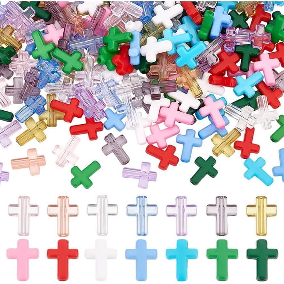 210pcs 14 Style Beads Charms Colorful Easter Beads Acrylic Beads Loose Spacer Beads Candy Color Loose Beads DIY