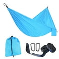 thumbnail image 1 of 210t nylon spinning ultra-light outdoor hammock, camping single and double breathable rope hammock-blue, 1 of 5