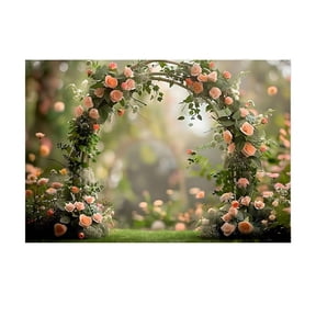 210x150cm Photography Background Fabric Wreath Scenery Wedding 3D Party Holiday Portrait Photography Backdrops,A