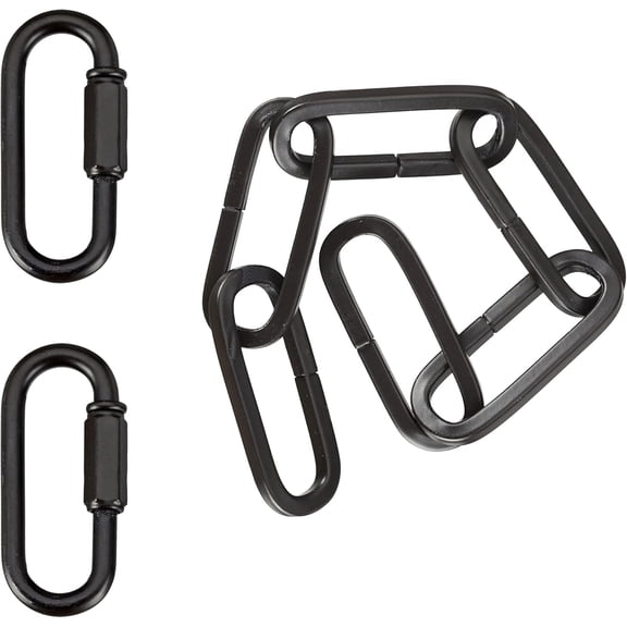 21121-05-1, Steel Heavy Duty Chain & Two Quick Link Connector for Lighting Fixture/Swag Light/Plants / 1 Foot, Oil Rubbed Bronze, 8 Gauge