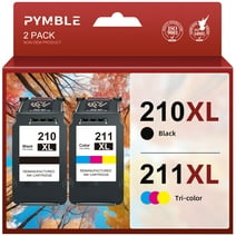 211XL 210XL Ink Cartridges for Canon 210 XL and 211 XL Ink Cartridges PG 210XL CL 211XL for Canon PIXMA MP250 MX340 MX410 MP495 MP280 MX330 MP230 MX320 IP2702 IP2700 MP240 (1 Black, 1 Tri-Color)