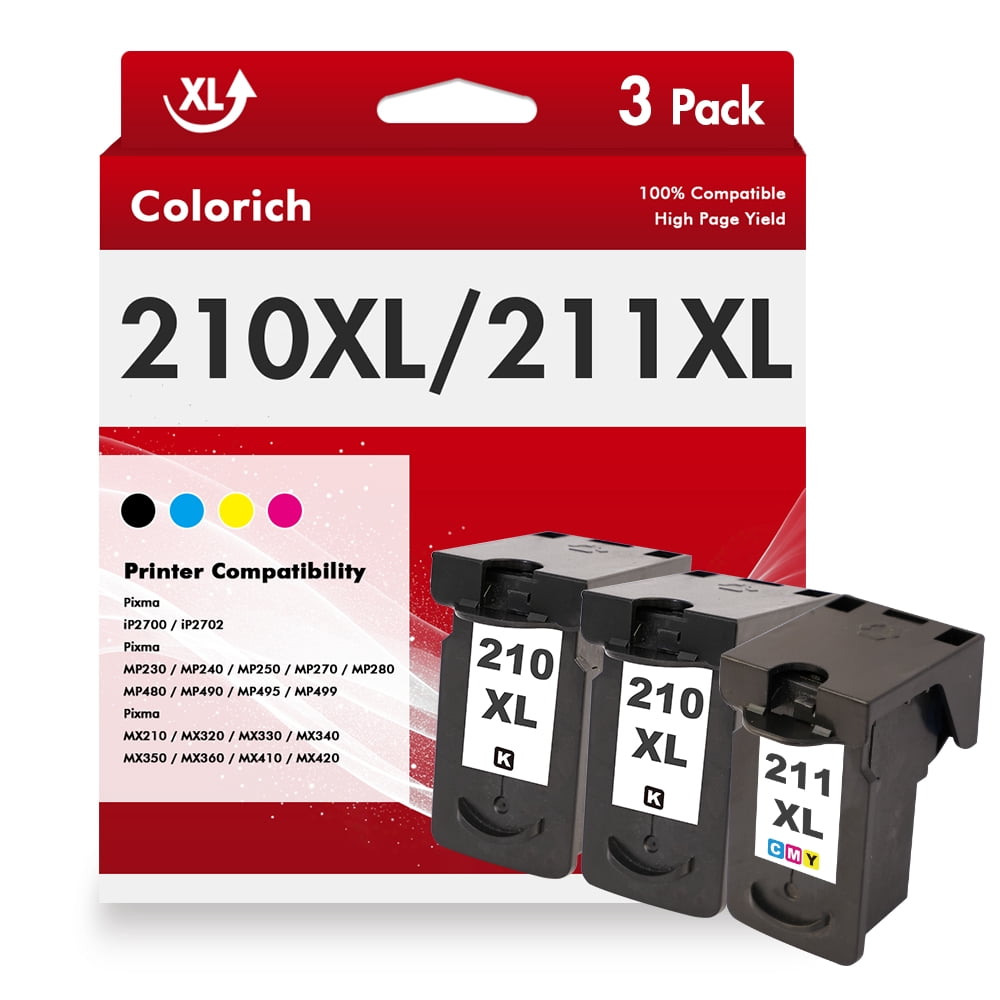 211XL 210XL Ink Cartridges Compatible for Canon 210XL 211XL Combo Pack ...