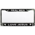 thumbnail image 1 of 212 Main 038-1004-00 Real Men Love Jesus Photo License Plate Frame, Free Screw Caps, 1 of 1